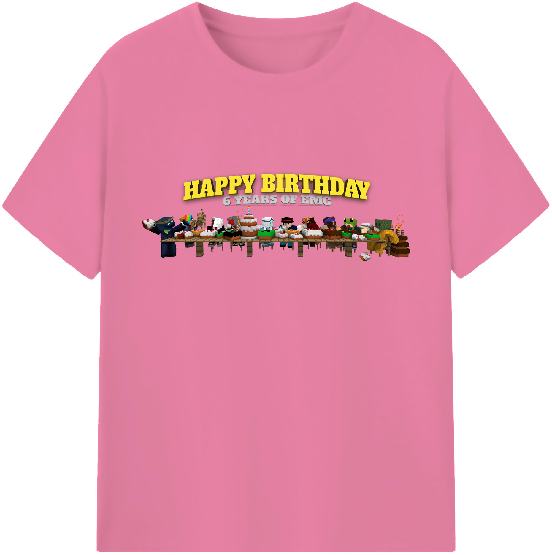 （画像用） マインクラフト ブロックの世界 Minecraft MC Block world 綿100％半袖Tシャツ（フロントプリント）